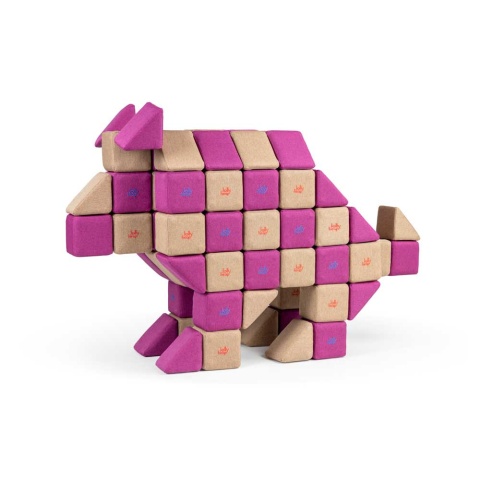 Edukacyjne Klocki Magnetyczne dla Dzieci JollyHeap 150 szt. 2 kształty Terapia Zabawa Sensoryka Ćwiczenia