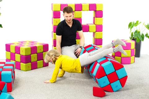 Edukacyjne Klocki Magnetyczne dla Dzieci JollyHeap 150 szt. 2 kształty Terapia Zabawa Sensoryka Ćwiczenia