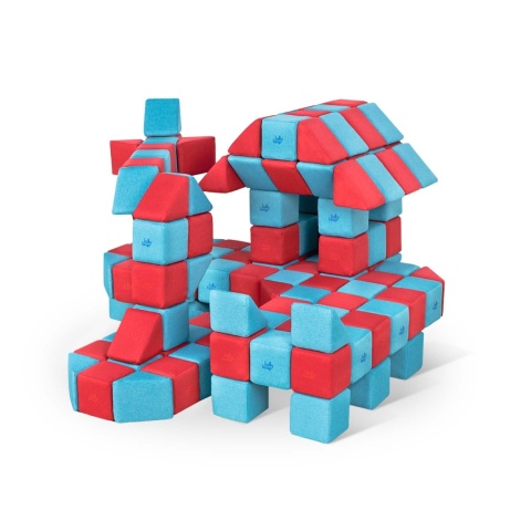 Edukacyjne Klocki Magnetyczne dla Dzieci JollyHeap 150 szt. 2 kształty Terapia Zabawa Sensoryka Ćwiczenia