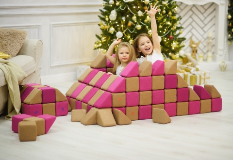 Edukacyjne Klocki Magnetyczne dla Dzieci JollyHeap 150 szt. 2 kształty Terapia Zabawa Sensoryka Ćwiczenia