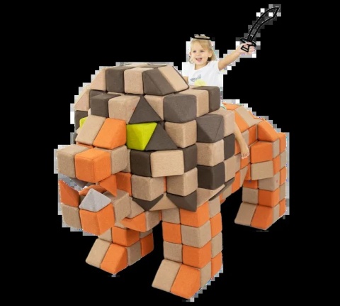 Edukacyjne Klocki Magnetyczne dla Dzieci JollyHeap 150 szt. 2 kształty Terapia Zabawa Sensoryka Ćwiczenia