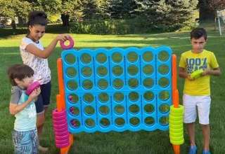 Gra Logiczna Strategiczna do Ogrodu Domu Plac zabaw 4 Kółka w Linii Rzędzie Mega 4 in Line