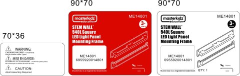 Kwadratowa Ramka do Montażu Panelu LED Masterkidz