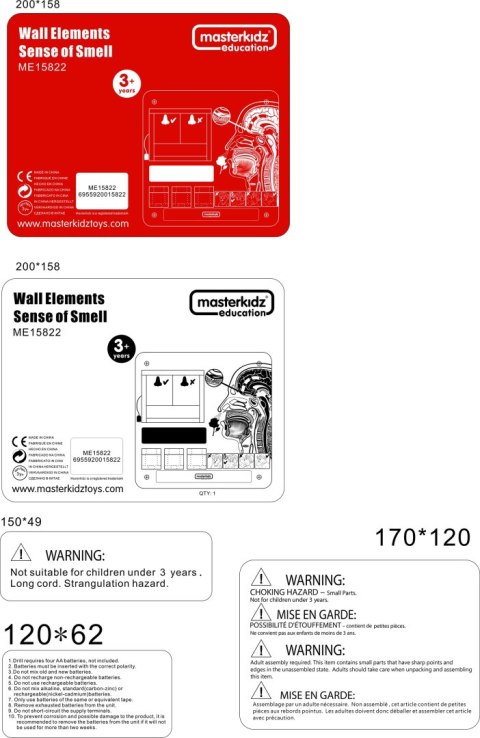 MASTERKIDZ Tablica Edukacyjna Zmysł Węchu Masterkidz