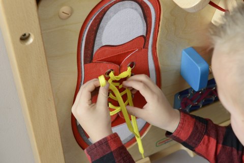 MASTERKIDZ Tablica Edukacyjna - Zręczność Manualna Sznurowanie Masterkidz
