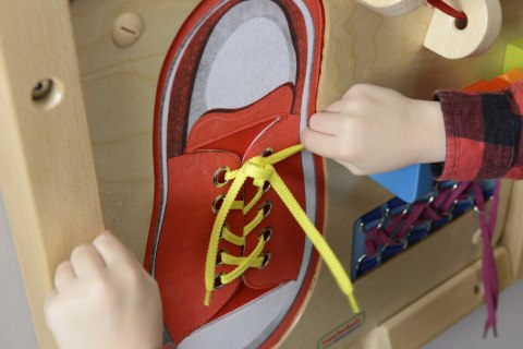 MASTERKIDZ Tablica Edukacyjna - Zręczność Manualna Sznurowanie Masterkidz