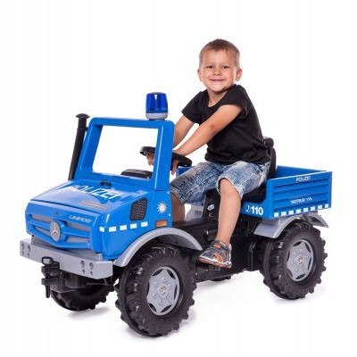 Rolly Toys Ciężarówka Samochód na pedały Unimog Mercedes-Benz Policja Rolly Toys