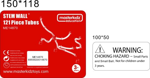 System Rur Do Tablicy kreatywnej STEM 121 elementów Masterkidz