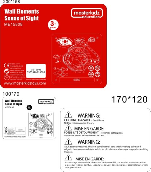 Tablica Edukacyjna do nauki Zmysł Wzroku Masterkidz