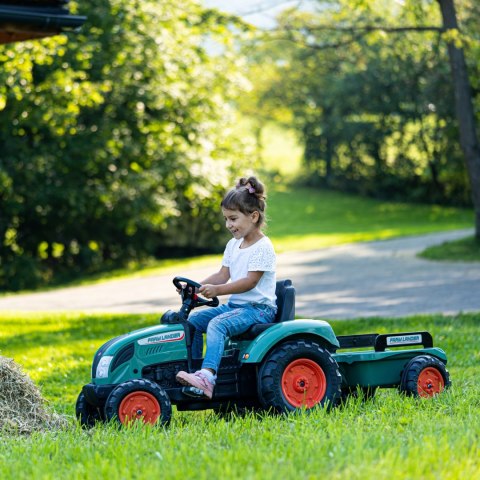 Traktor dla dzieci Lander Zielony na Pedały z Przyczepką od 3 Lat FALK