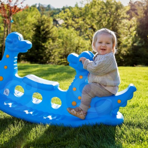 WOOPIE Bujak Wieloosobowy Dino Huśtawka Równoważna Niebieska Woopie