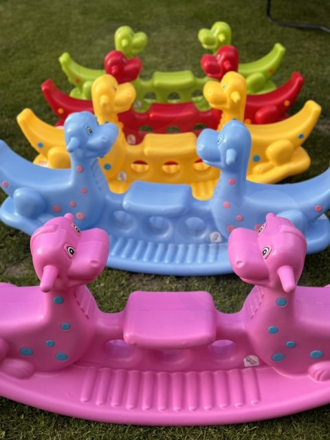 WOOPIE Bujak Wieloosobowy Dino Huśtawka Równoważna Niebieska Woopie