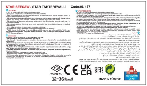 WOOPIE Bujak Wieloosobowy STAR Huśtawka Równoważna Niebieska Woopie