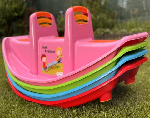WOOPIE Bujak Wieloosobowy STAR Huśtawka Równoważna Różowa Woopie