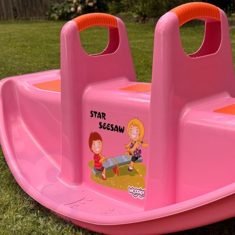 WOOPIE Bujak Wieloosobowy STAR Huśtawka Równoważna Różowa Woopie