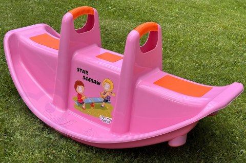 WOOPIE Bujak Wieloosobowy STAR Huśtawka Równoważna Różowa Woopie