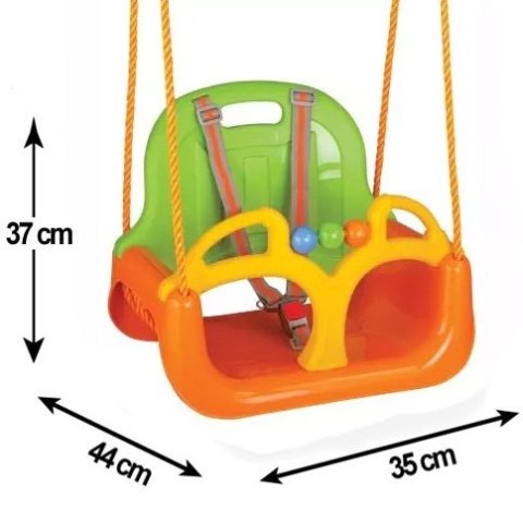 WOOPIE Huśtawka dla dzieci Swing 3w1 Pomarańczowa do domu ogrodu