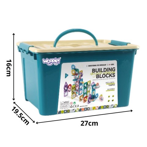 WOOPIE Klocki Magnetyczne Konstrukcyjne 3D Zestaw Edukacyjny Tor Kulkowy 126el.el.