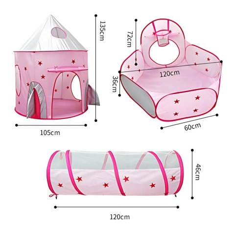 Namiot Pałac Księżniczki XXL Domek Tunel Suchy basen