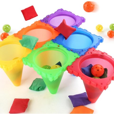 WOOPIE Zestaw Gier Ogrodowych 3w1 Rzut do Celu Pachołki Obręcze Woreczki 30 el.