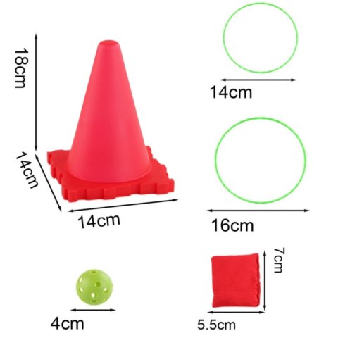 WOOPIE Zestaw Gier Ogrodowych 3w1 Rzut do Celu Pachołki Obręcze Woreczki 30 el.