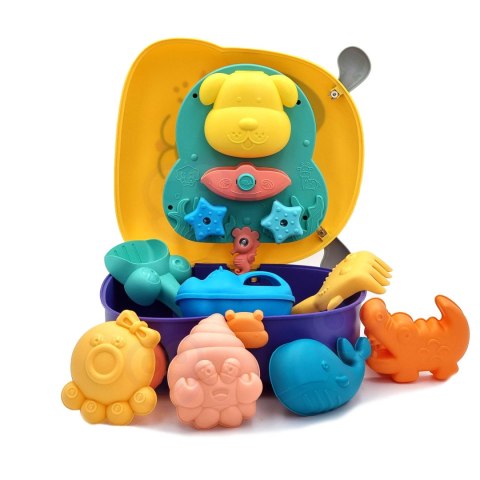 WOOPIE Zestaw do Piasku 3w1 Walizka Piesek + Zabawka Wodna - 3 szt.