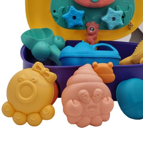 WOOPIE Zestaw do Piasku 3w1 Walizka Piesek + Zabawka Wodna - 8 szt.