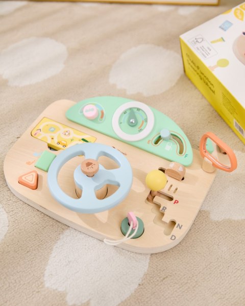 CLASSIC WORLD Drewniana Tablica Manipulacyjna Wielofunkcyjna Kierownica Motoryczna