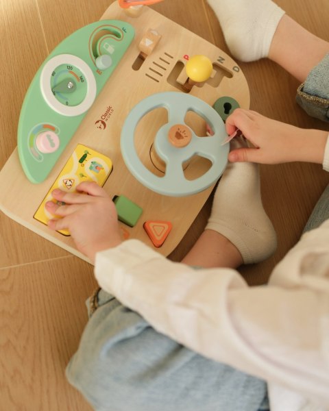 CLASSIC WORLD Drewniana Tablica Manipulacyjna Wielofunkcyjna Kierownica Motoryczna