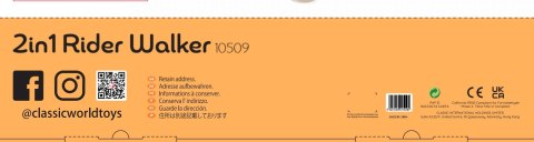 Drewniany Jeździk Pchacz 2 w 1 dla dzieci Classic World