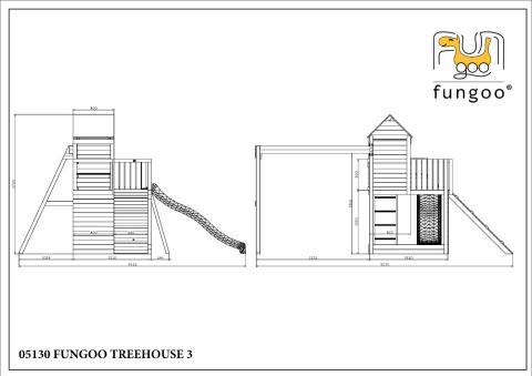 Duży Plac Zabaw dla Dzieci Domek Na drzewie Treehouse Huśtawka Zjeżdżalnia ścianka wspinaczkowa