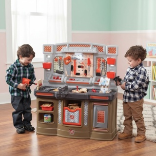 Duży Warsztat dla Dzieci Kącik majsterkowicza Światlo + 45 Akcesoria STEP2 Step2