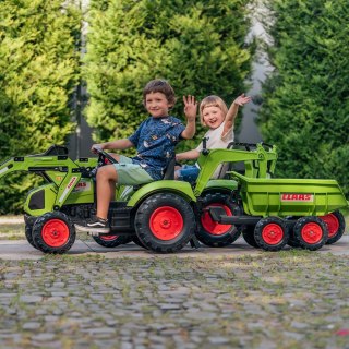 Traktor dla dzieci CLAAS AVEC Zielony na Pedały z Przyczepką od 3 Lat FALK