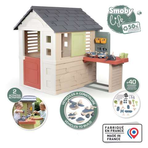 SMOBY Domek z Warsztatem + 39 akcesoriów