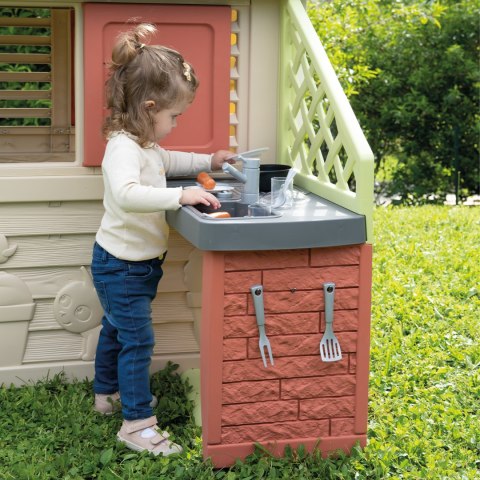 Domek dla dzieci Nature z kuchnią + 17 akcesoriów Ogród Podwórko Smoby