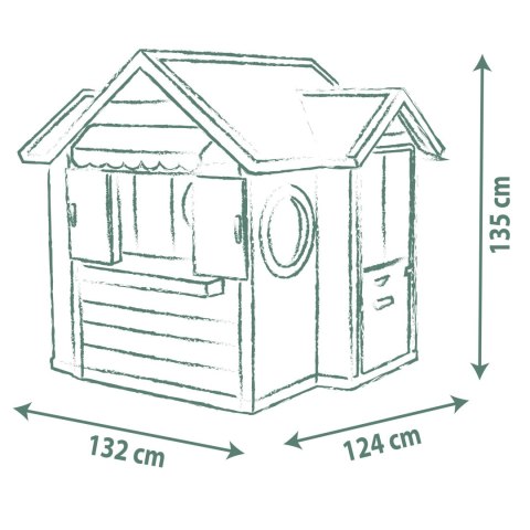 Domek do ogrodu dla dzieci Dom Szefa Kuchni Smoby Podwórko Ogród