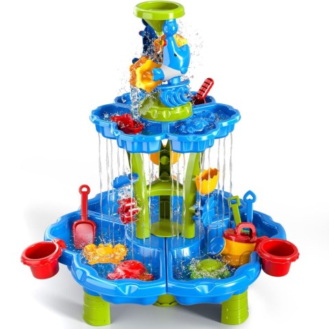 Stolik Wodny 2w1 Piaskownica Fontanna XXL Aquapark z Delfinem