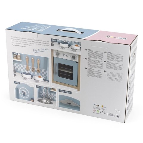 VIGA PolarB Kuchnia dla Dzieci z Akcesoriami Silver - Blue Viga Toys