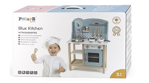 VIGA PolarB Kuchnia dla Dzieci z Akcesoriami Silver - Blue Viga Toys