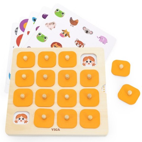 Viga Memory Gra Pamięciowa Zgadnij Obrazki 10 Kart Montessori