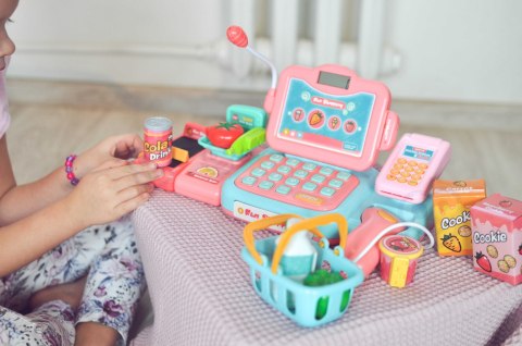 Kasa Sklepowa Dla Dzieci Skaner Waga Mikrofon + 24 Akc. sklep WOOPIE