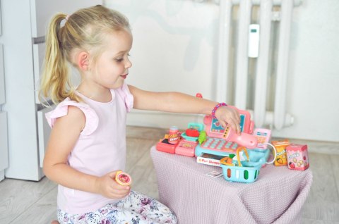 Kasa Sklepowa Dla Dzieci Skaner Waga Mikrofon + 24 Akc. sklep WOOPIE