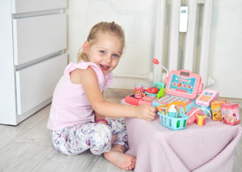 Kasa Sklepowa Dla Dzieci Skaner Waga Mikrofon + 24 Akc. sklep WOOPIE