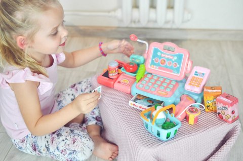 Kasa Sklepowa Dla Dzieci Skaner Waga Mikrofon + 24 Akc. sklep WOOPIE