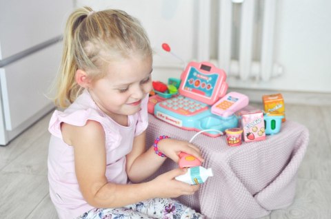 Kasa Sklepowa Dla Dzieci Skaner Waga Mikrofon + 24 Akc. sklep WOOPIE