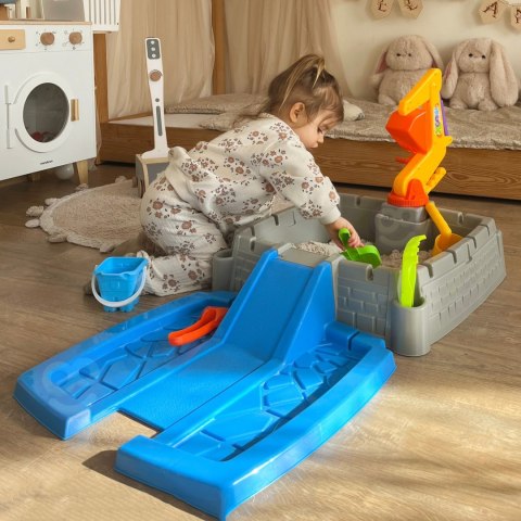 WOOPIE Przenośna Piaskownica Zamek Zamykana + 9 akc.