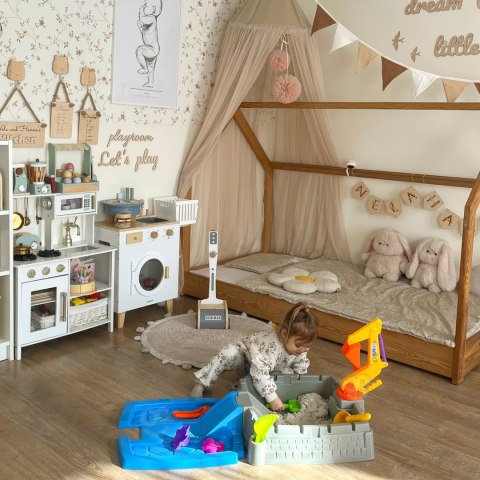 WOOPIE Przenośna Piaskownica Zamek Zamykana + 9 akc.