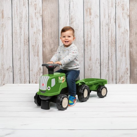 FALK Jeździk Traktor z Przyczepą Birdy Farm Zielony 1-3 lat