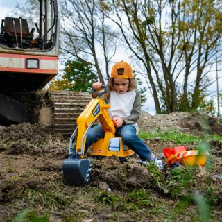 FALK Koparka Super Builder z Przyczepą i Akcesoriami