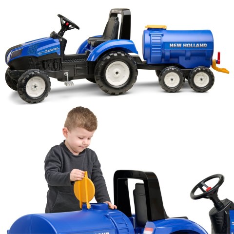 FALK Przyczepa Cysterna Beczkowóz z Kranem New Holland Niebieska